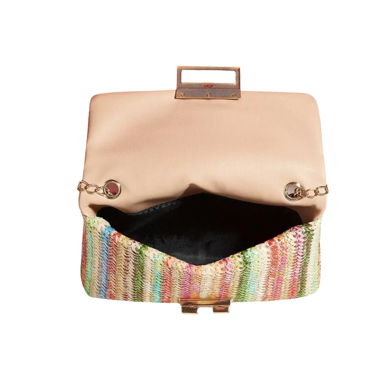 ELLA Rainbow Chic Clutch – Vrolijke Elegantie met Gouden Details