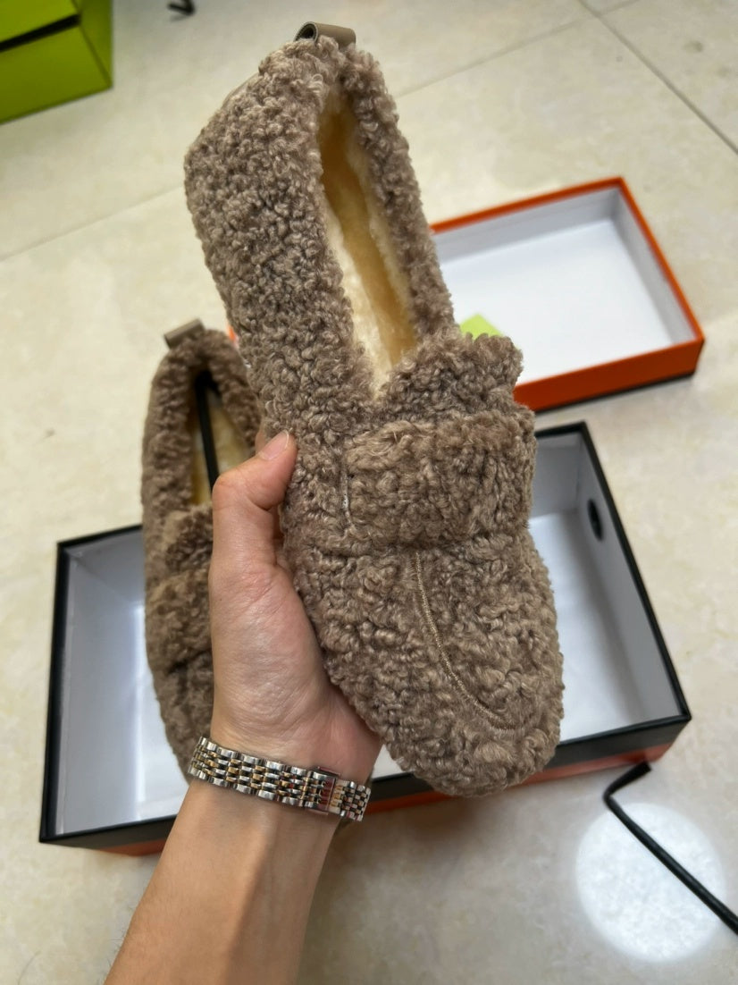 ELENA | Teddy Loafers Dames – Zachte Trendy Instappers