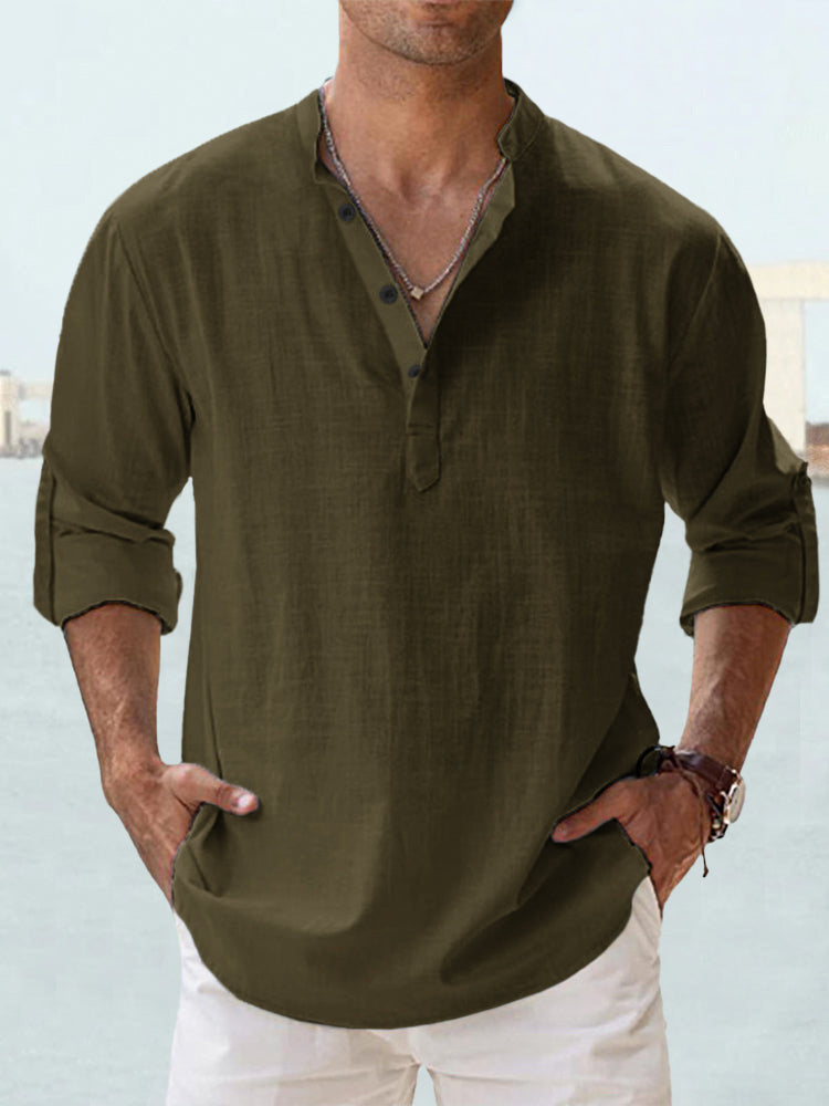 WILLIAM | Linnen Look Heren Shirt – Lichtgewicht Casual Overhemd Voor Zomer