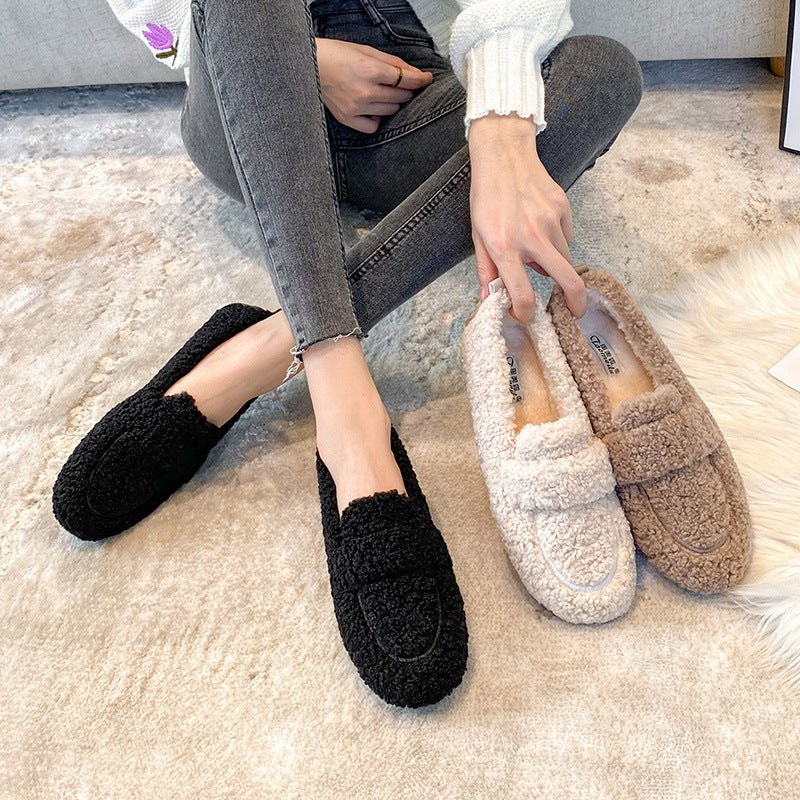 ELENA | Teddy Loafers Dames – Zachte Trendy Instappers
