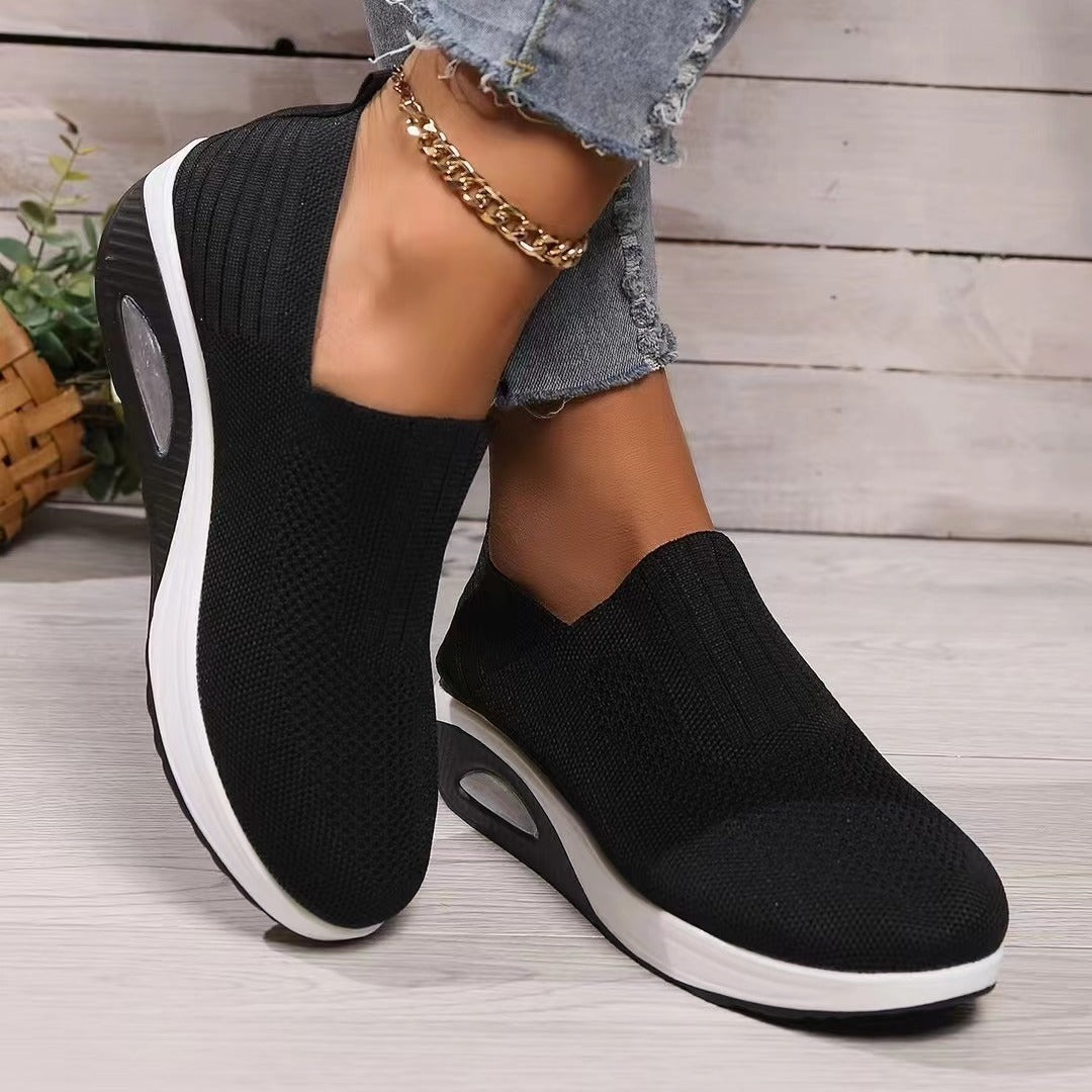 JOY | Dames Sneakers met Demping β Comfortabele Instappers met Verhoogde Zool