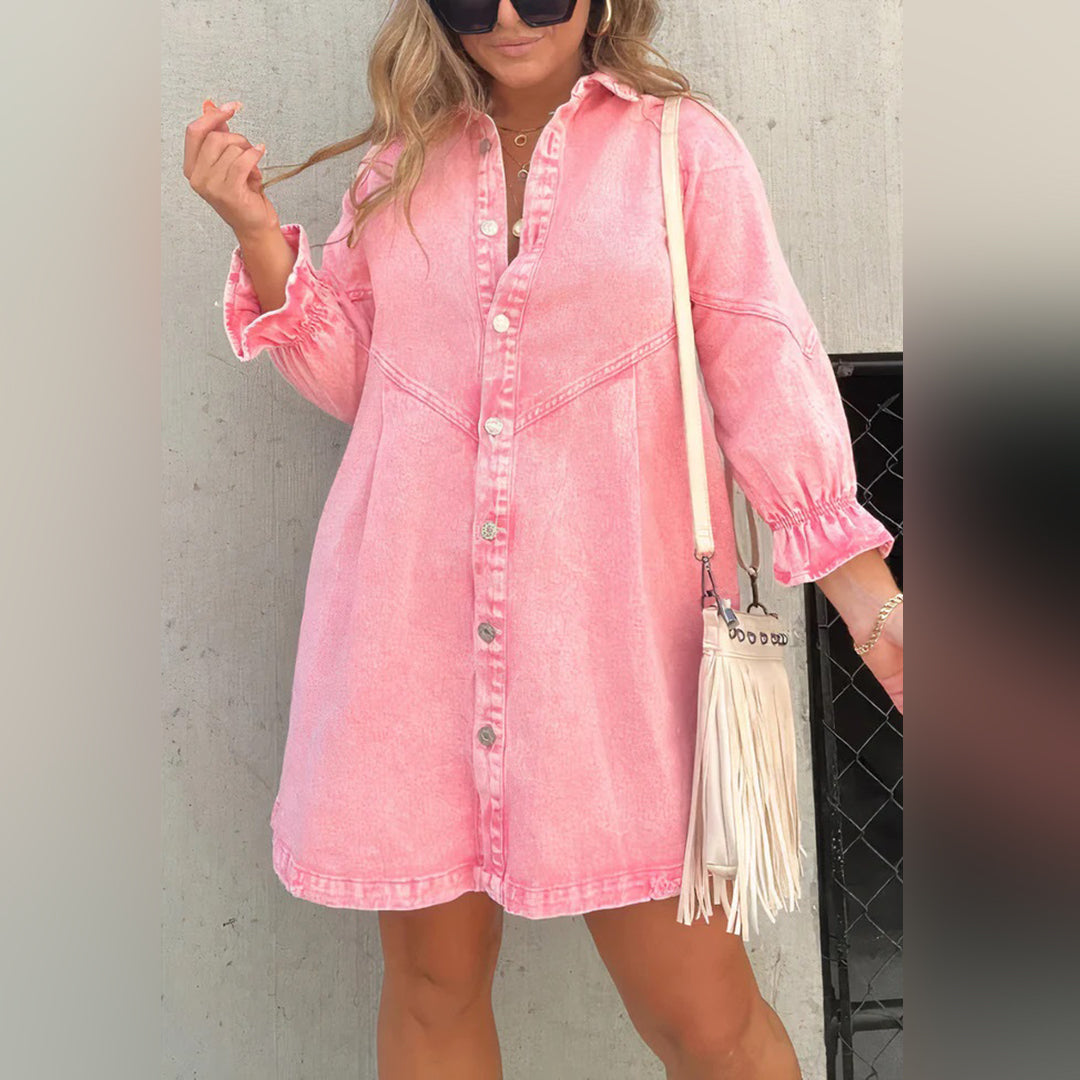 OLIVE | De must-have denim mini-jurk voor moeiteloze stijl!