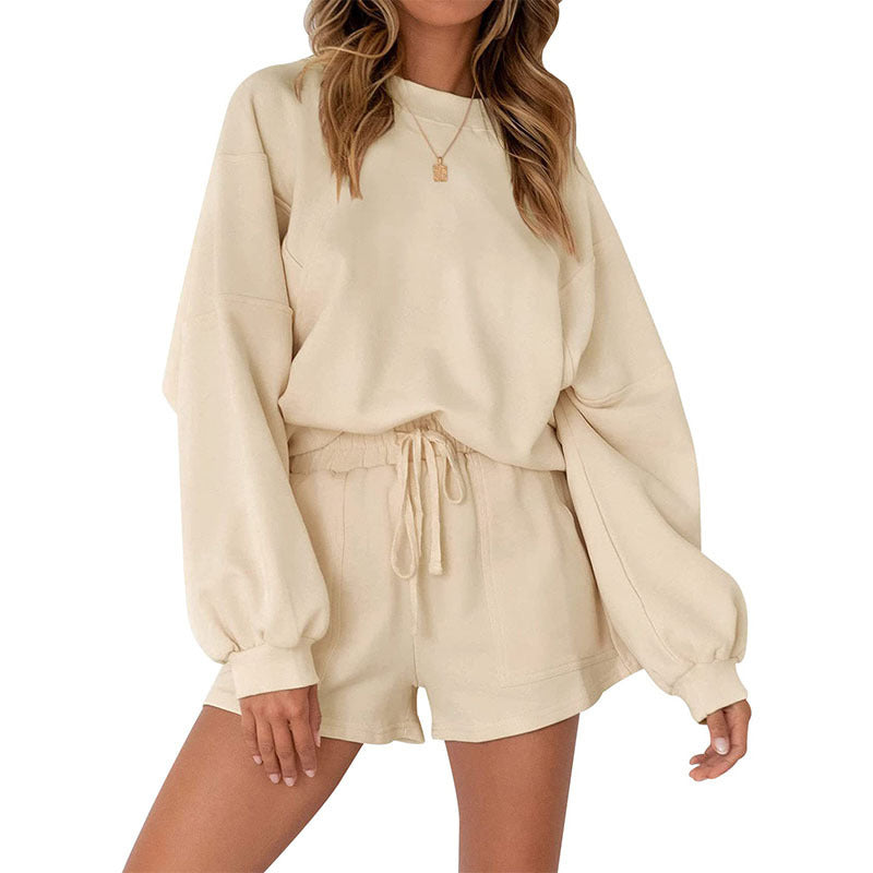 ELYNE | Loungewear Set Dames – Oversized Trui met Short in Pastelkleuren