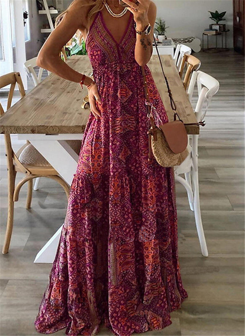 IDE | Bohemian Maxi Jurk – Zomerse Print & Comfort