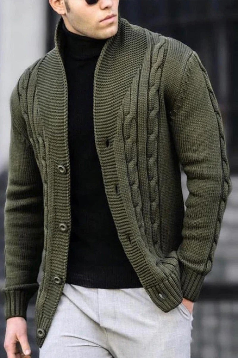 JAX | Heren Gebreid Cardigan met Kabelpatroon – Stijlvol en Comfortabel