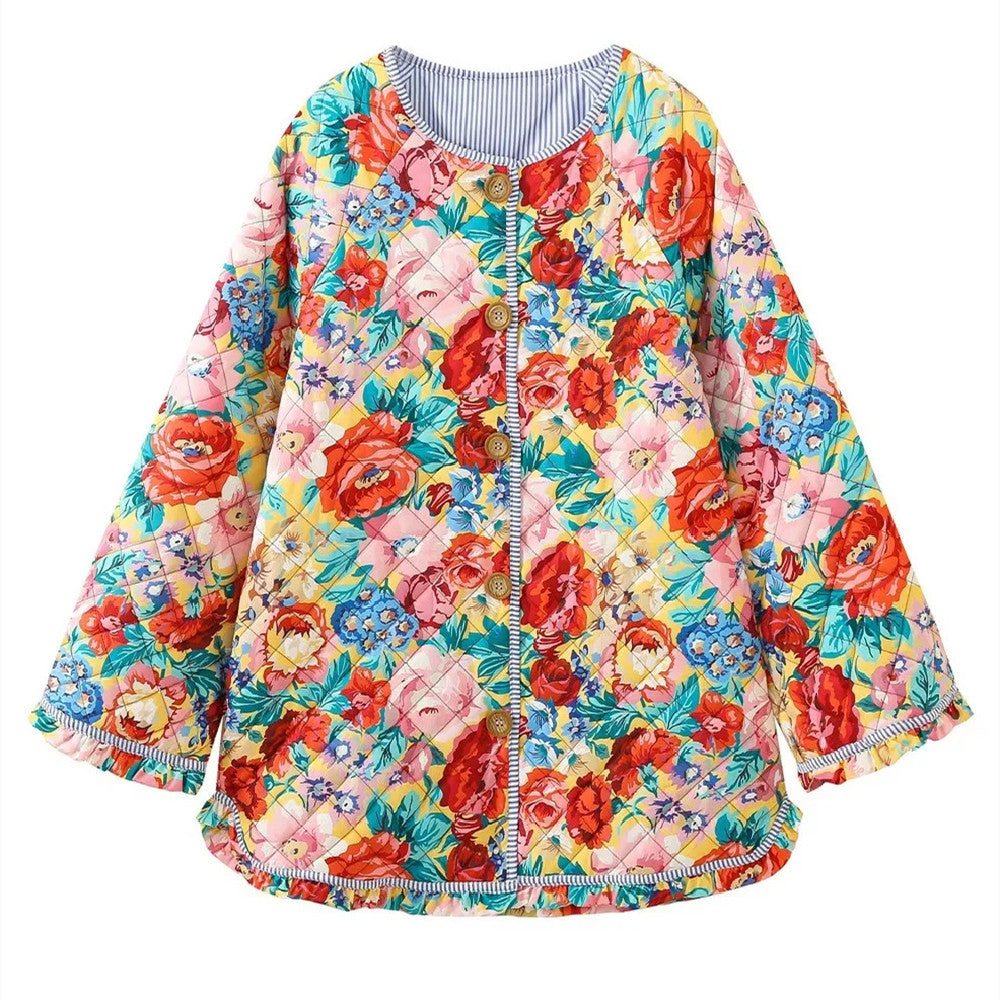 ALIXE | Floral Quilted Jacket – Kleurrijke Eyecatcher met Bohemian Flair