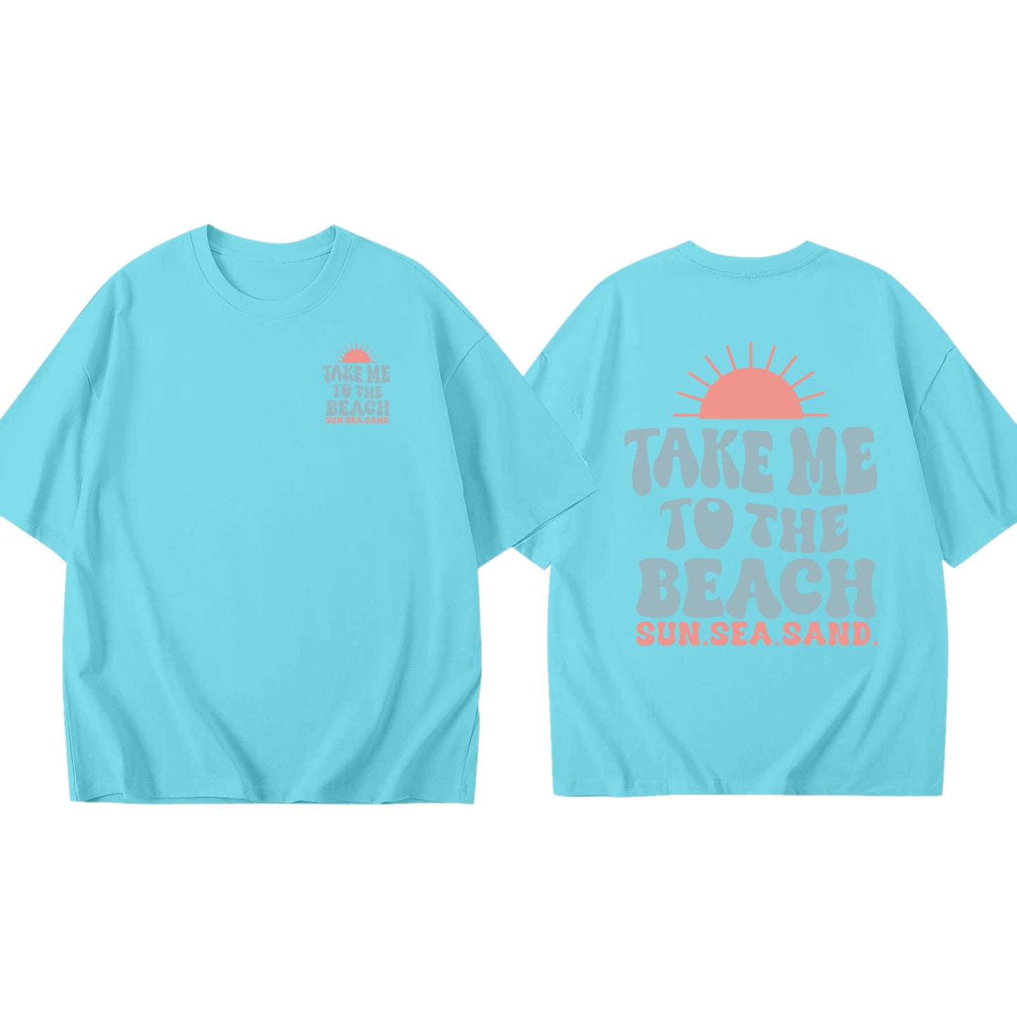 JIP | Take Me To The Beach T-shirt – Oversized Zomershirt Unisex met Strandprint