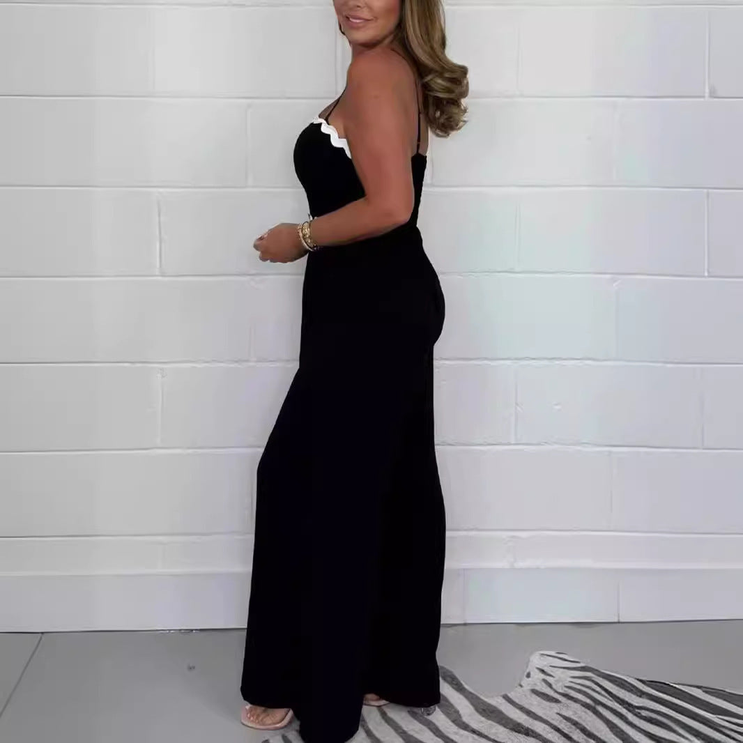 HELEEN | Strapless Jumpsuit met Golfrand – Elegant & Comfortabel
