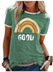 JOLIEN | Good Vibes T-shirt – Retro Print Statement Tee