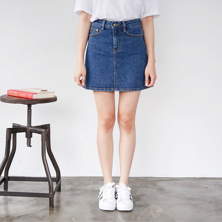 MONIKA | Denim Mini Rok Dames – Spijkerrok met Hoge Taille