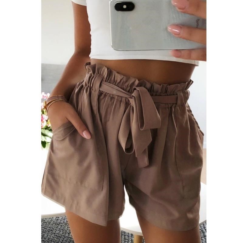 BRETTE | Paperbag Short Katoen – Hoge Taille met Strik en Zakken