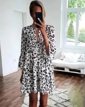 LIESA | Panterprint Mini-jurk – Speels & Stijlvol