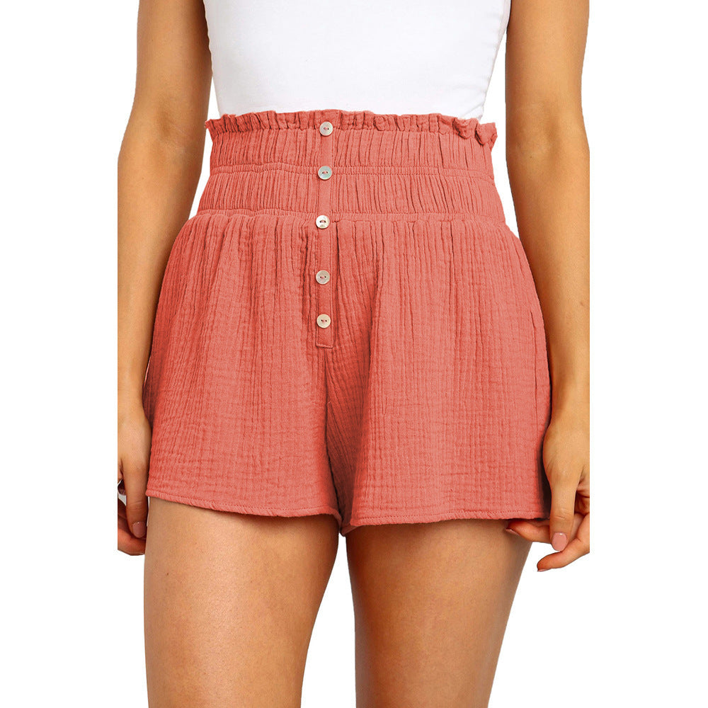 BRIDGET | Paperbag Shorts Dames – Hoge Taille Zomershort van Katoen