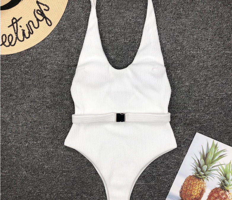 SUZAN | Ribbadpak met Verstelbare Riem – Flatterend Damesbadpak in Trendkleuren