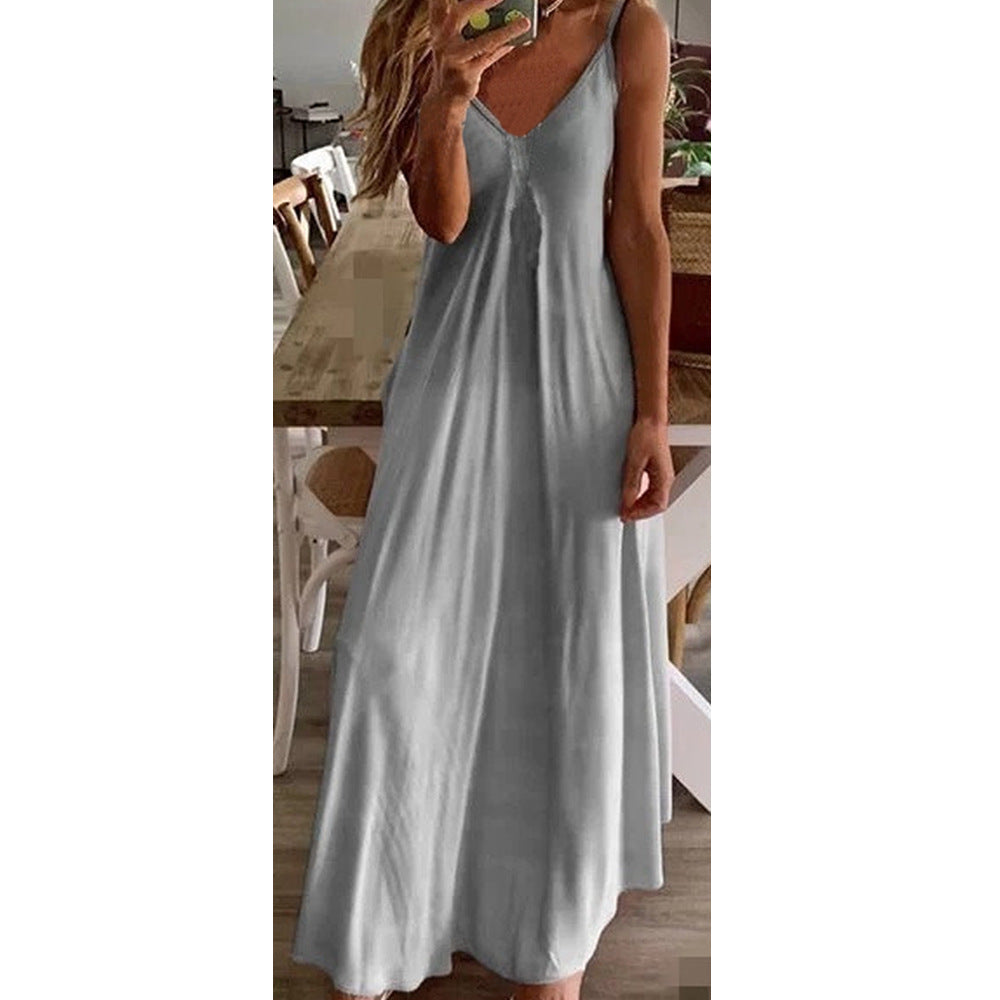 MYRIAM | Luchtige Maxi Zomerjurk met Spaghettibandjes