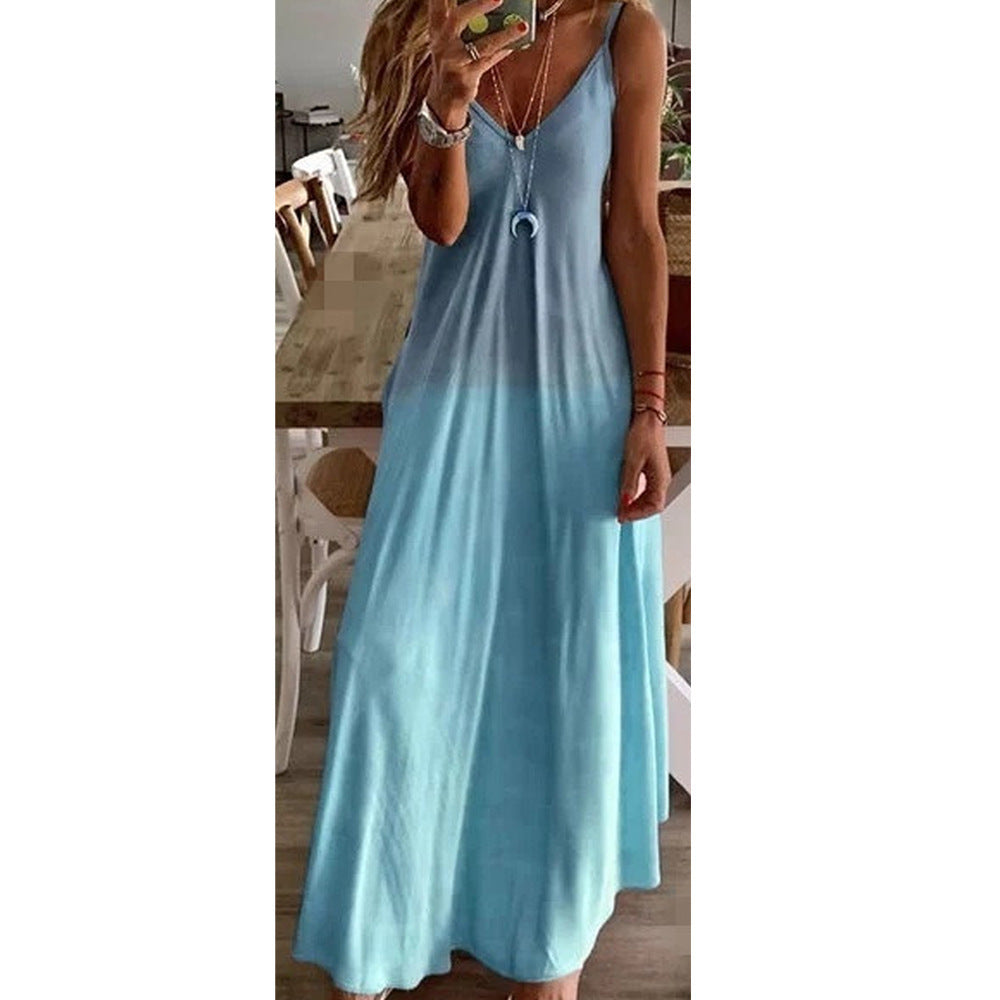 MYRIAM | Luchtige Maxi Zomerjurk met Spaghettibandjes