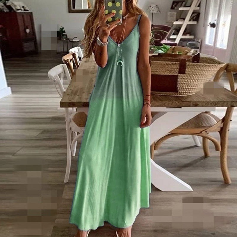 MYRIAM | Luchtige Maxi Zomerjurk met Spaghettibandjes