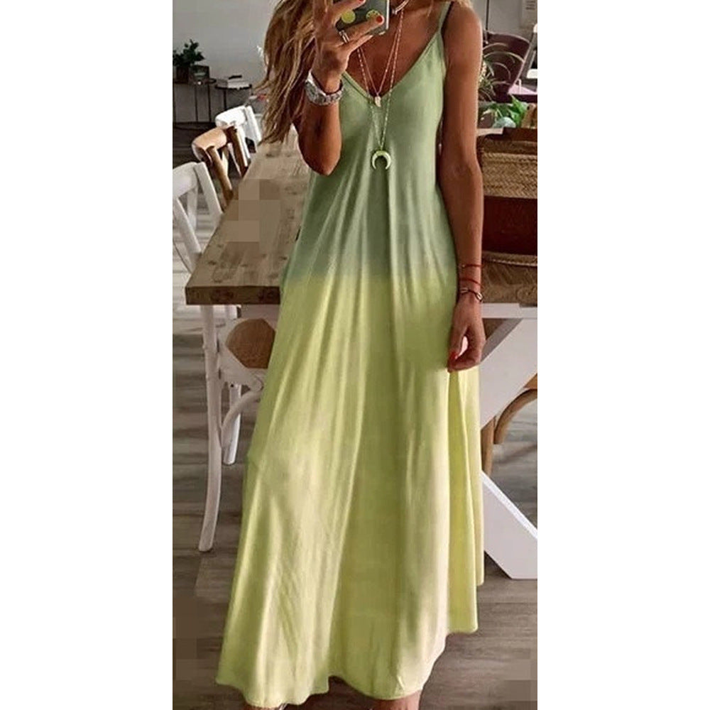 MYRIAM | Luchtige Maxi Zomerjurk met Spaghettibandjes