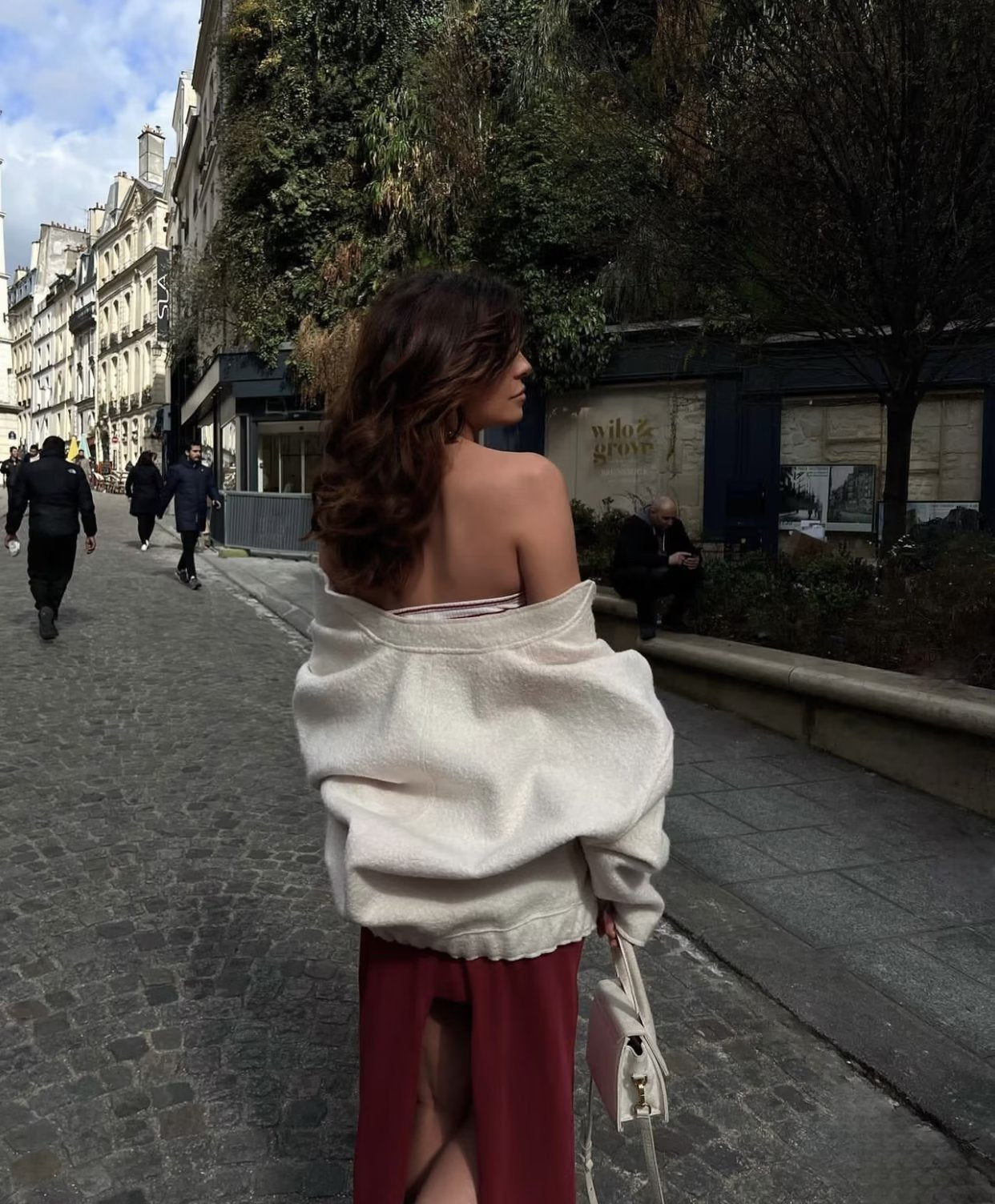 SOFIA | Oversized Damesjas – Trendy Bouclé Look voor Voorjaar & Winter