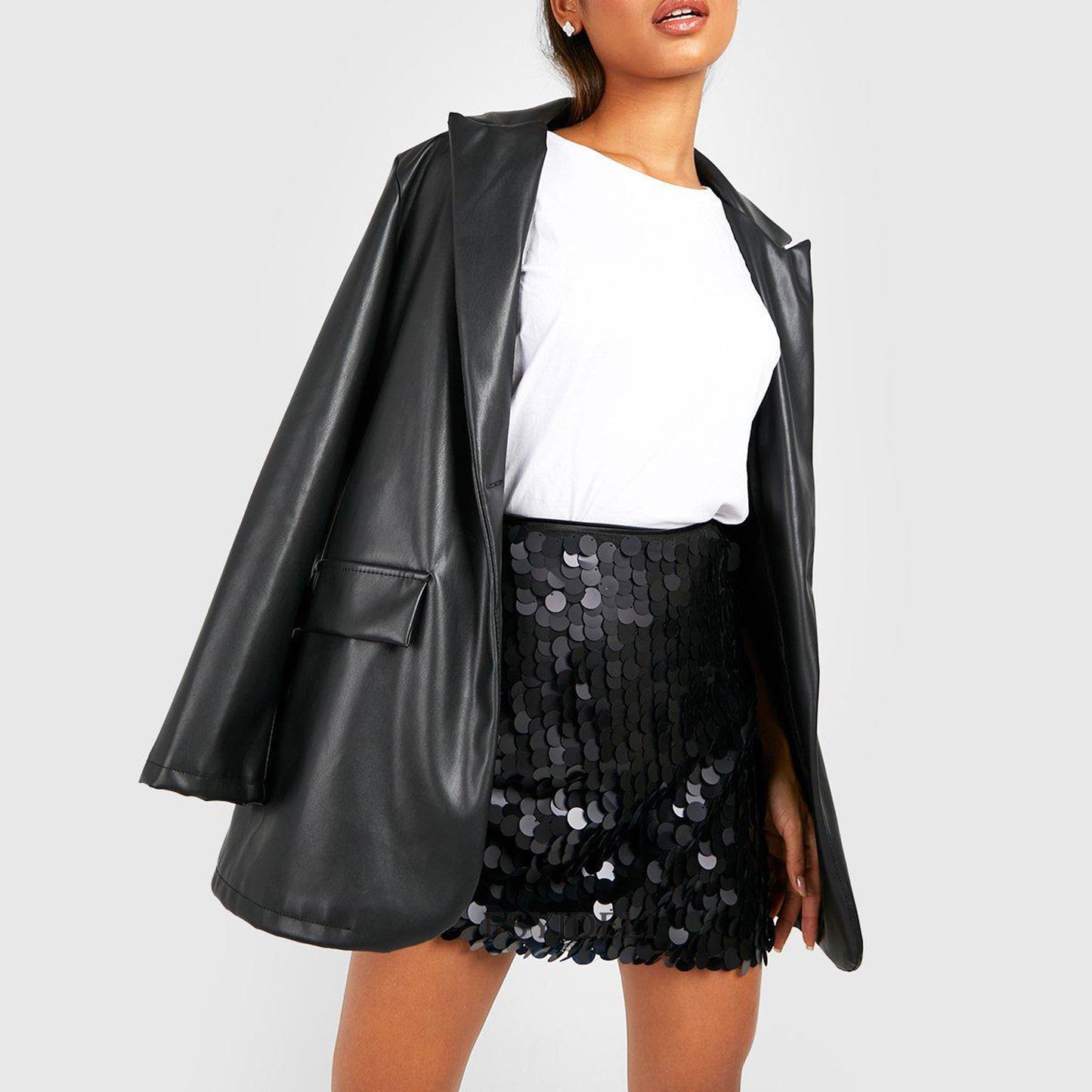YOLANTHE | Shine all night in deze Zwart / Goud en Zilver pailletten rok!