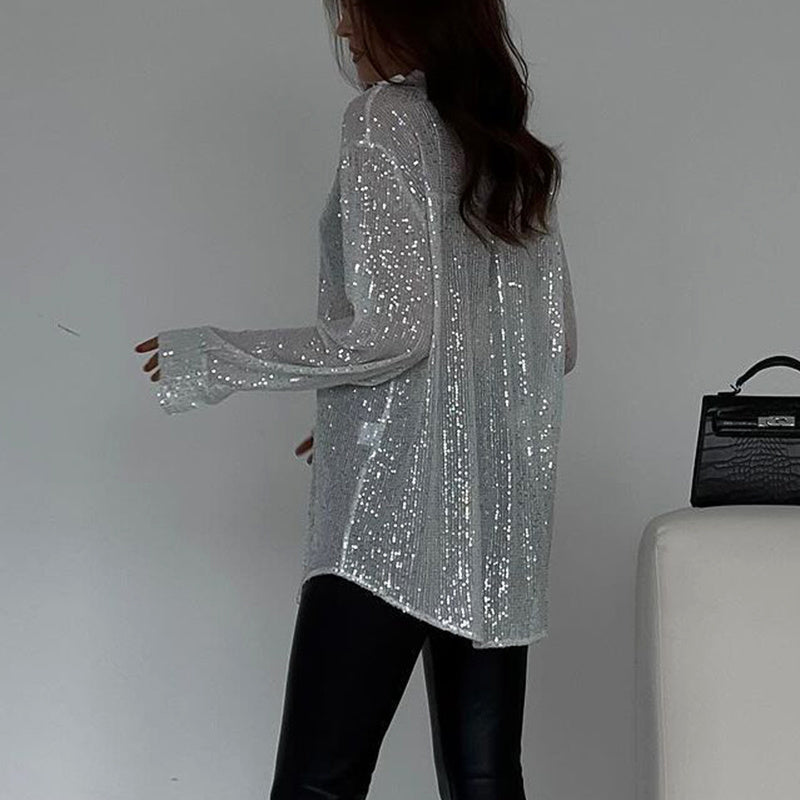 ZOYA | Glitter Blouse met Pailletten – Partyproof & Chic