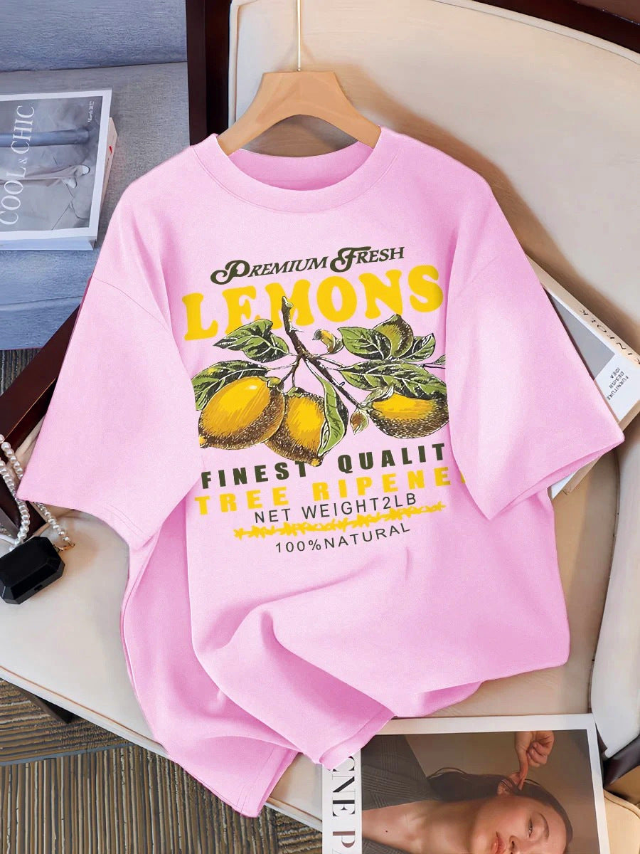 DOMINIQUE | Unisex T-shirt met Citroenprint – Comfort & Stijl voor Iedereen