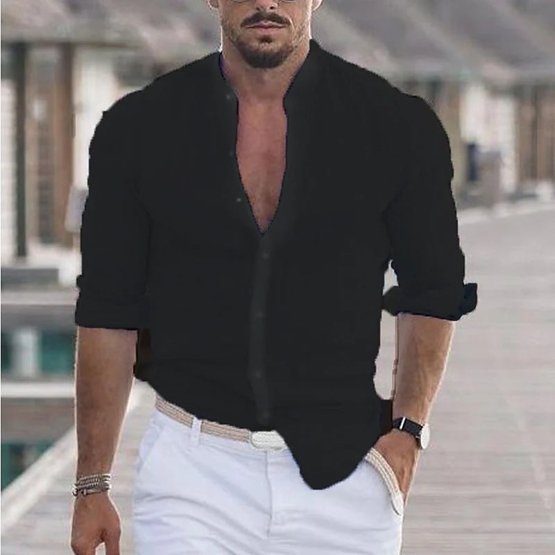 MATTHIEU | Linnen Longsleeve Shirt – Licht, Ademend & Stijlvol