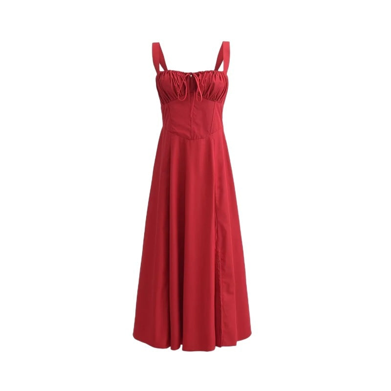 SOPHIE | Elegante Zomerjurk voor Dames met Gestruinde Top en Vloeiende Pasvorm