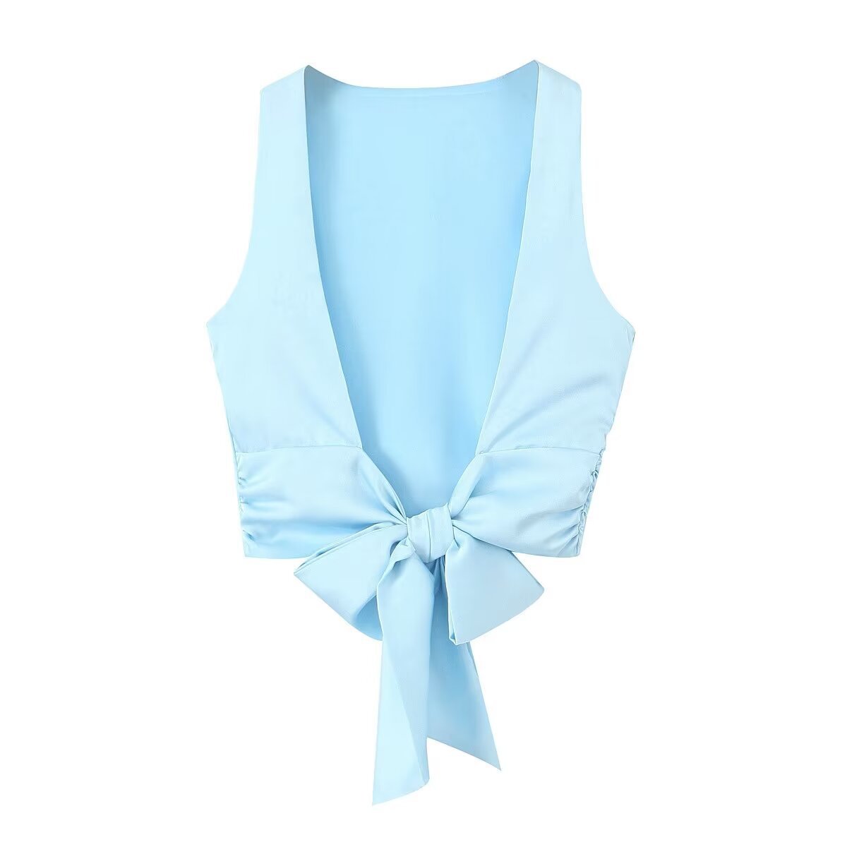 WILLEMIJN | Mouwloze Top Dames – Elegante Top met Strik op de Rug