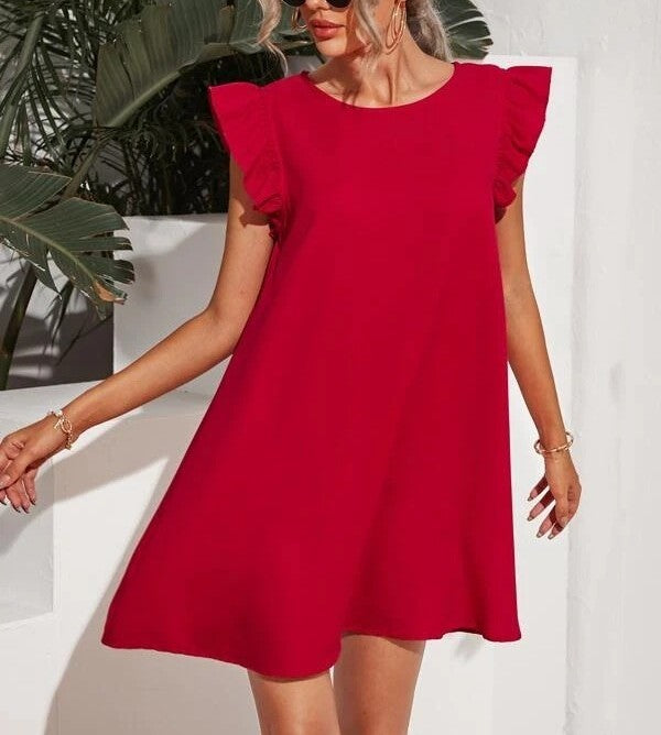 SITSKE | Luchtige Zomerjurk Dames – Jurk met Ruffle Mouwen in Diverse Kleuren