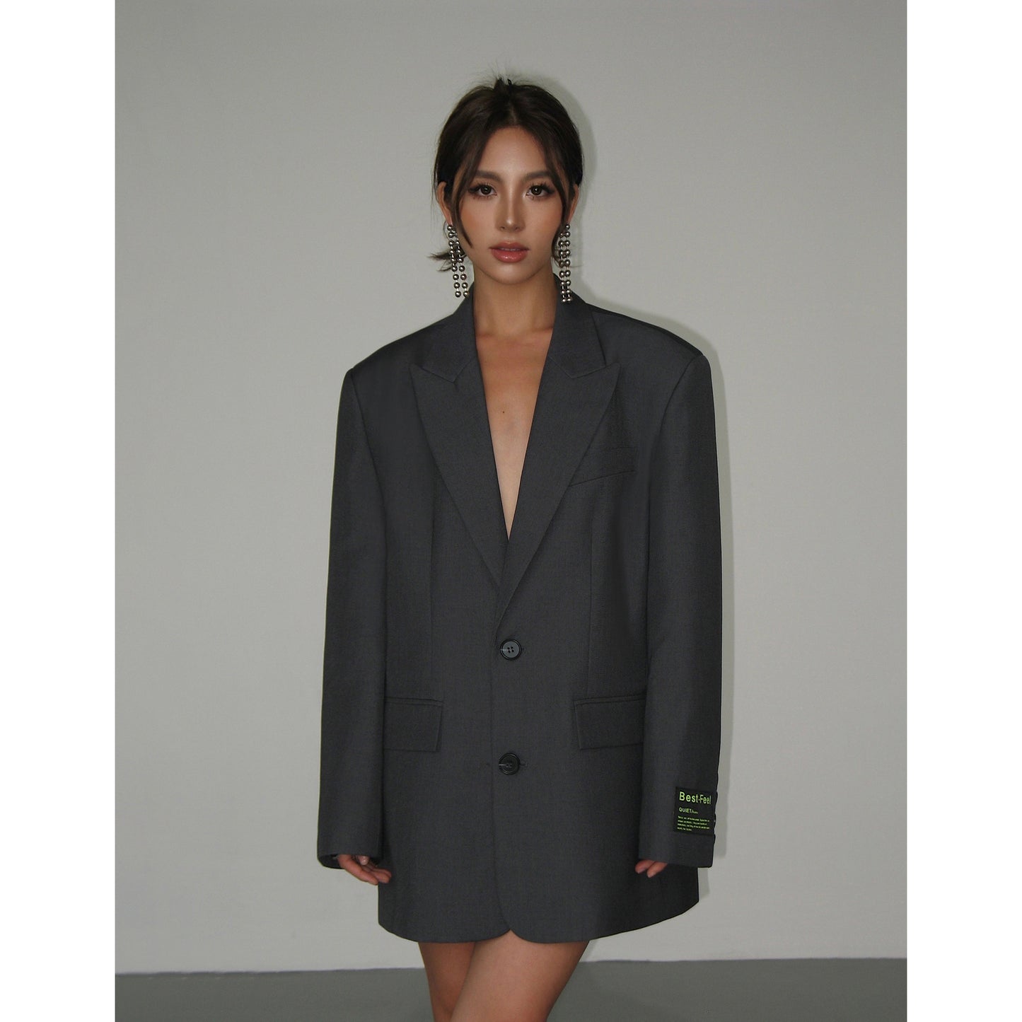 JULIE | Dames Oversized Klassieke Blazer met Brede Schouders