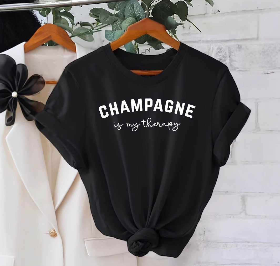NICA | Champagne Therapy T-shirt – Trendy Statement Tee