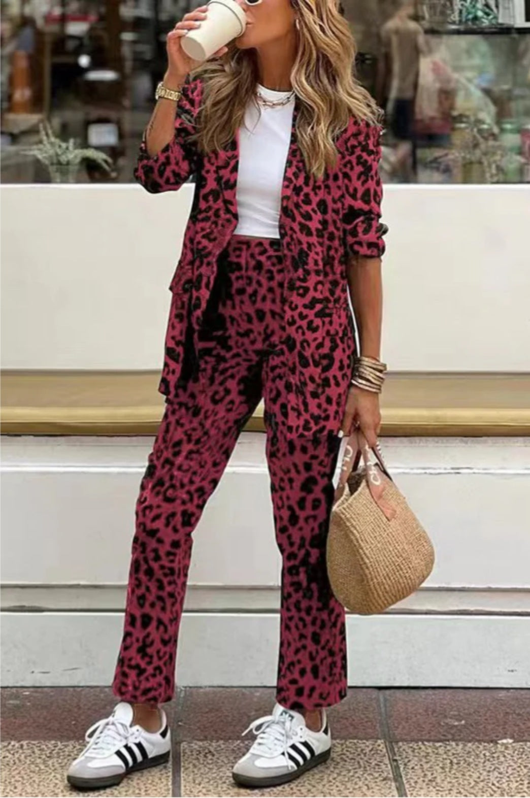 LILI | Trendy Leopard Print Set – Blazer en Broek voor Dames
