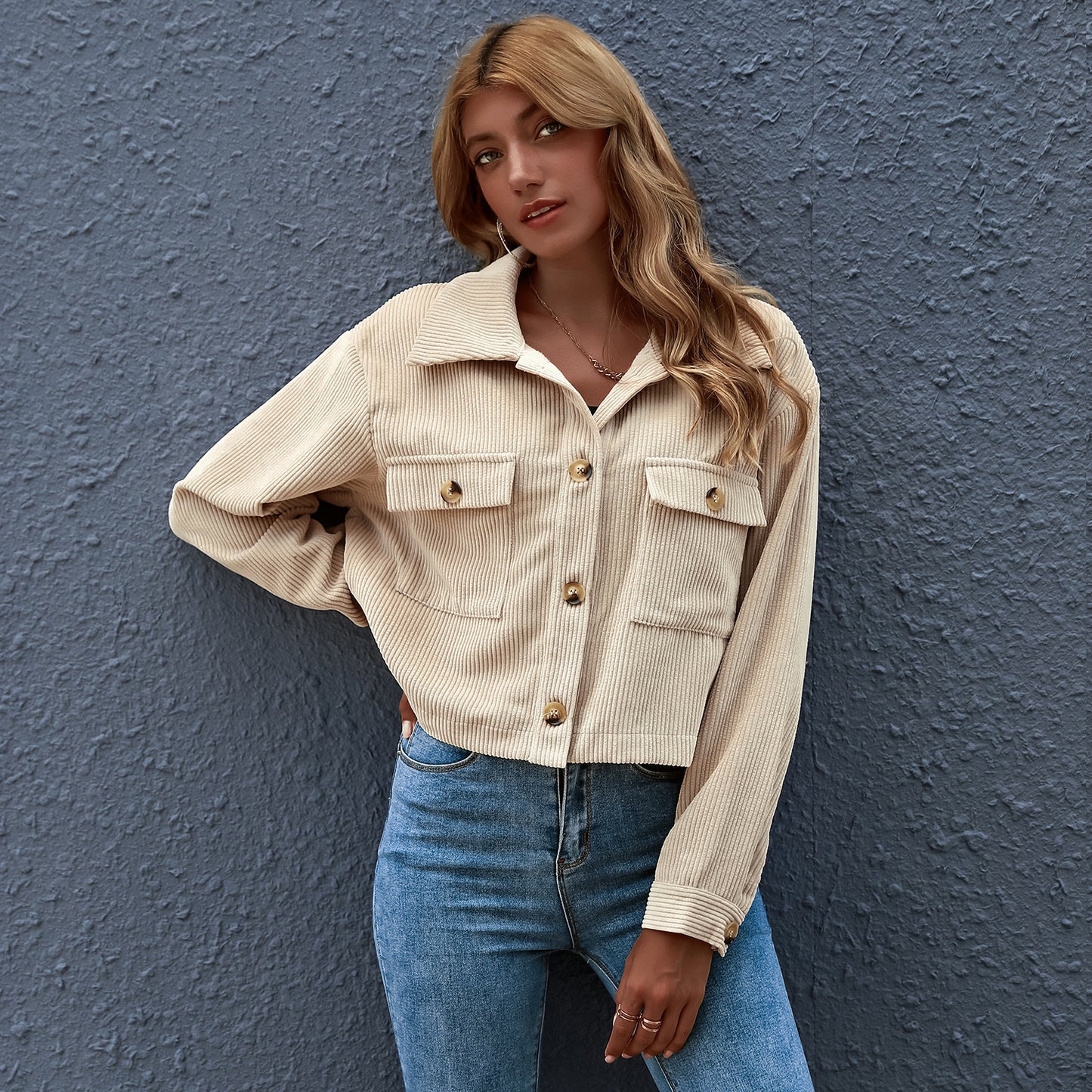 SIDNEY | Cropped Ribcord Jacket – Stoer & Stylish Overjasje