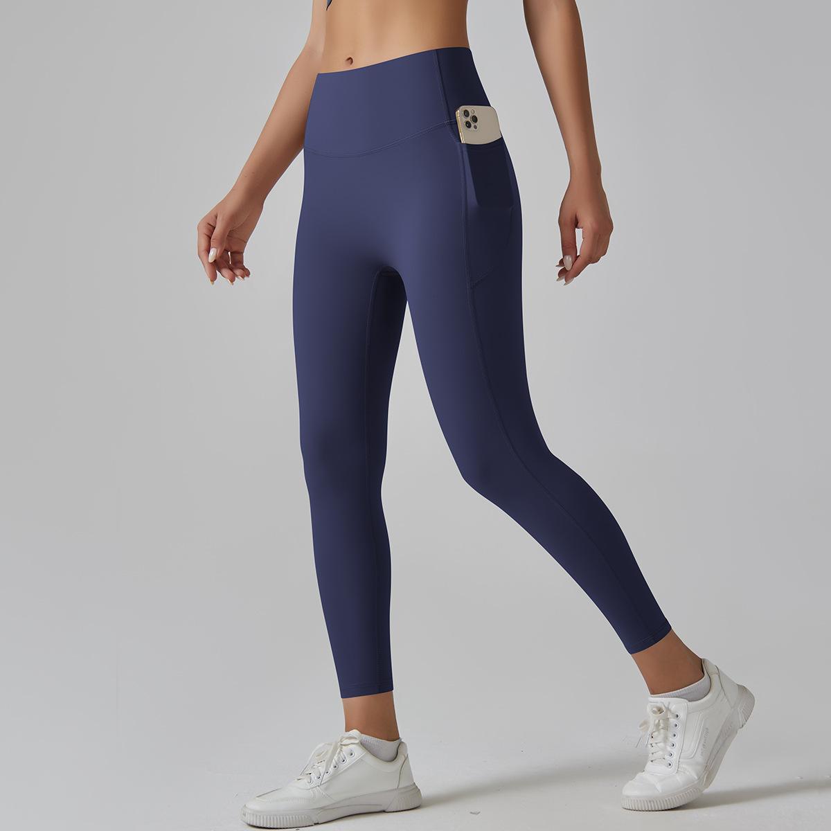 AIREN | High Waist Sportlegging met Zijvak – Naadloze Legging met Telefoonvak
