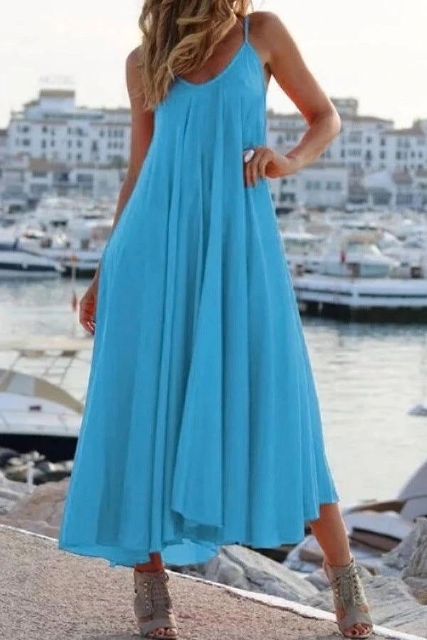 MEA | Zomerse Maxi Jurk met Spaghettibandjes