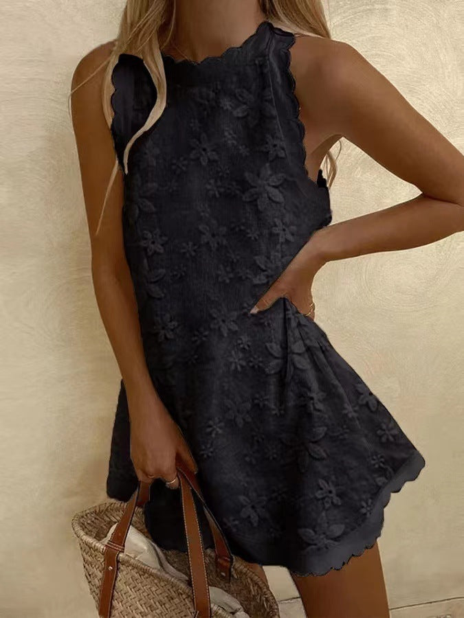 ASHLEY | Zomerjurk met Bloemenborduursels - Katoenen Boho Jurk