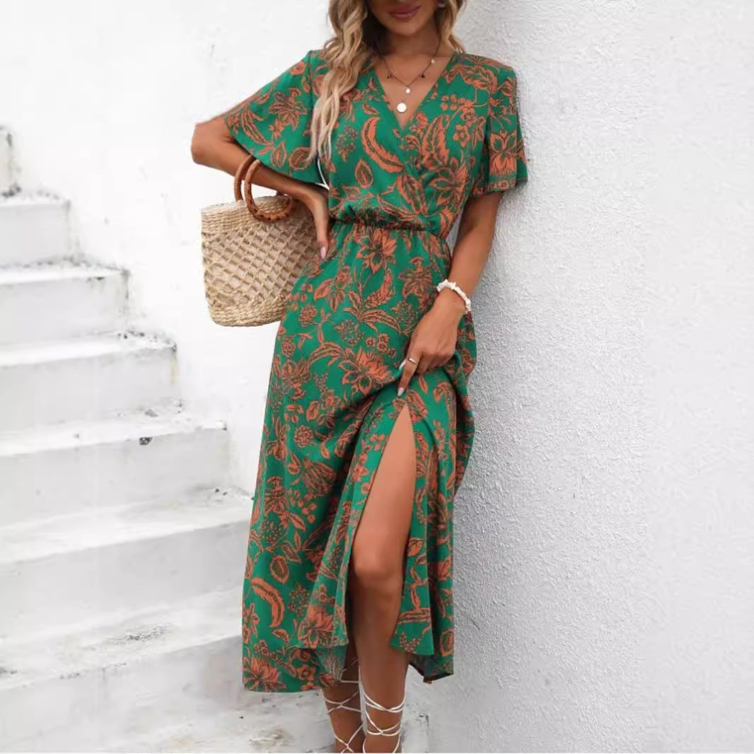 ROXANE | Maxi Jurk met Bloemenprint - Zomerse Lange Jurk Dames