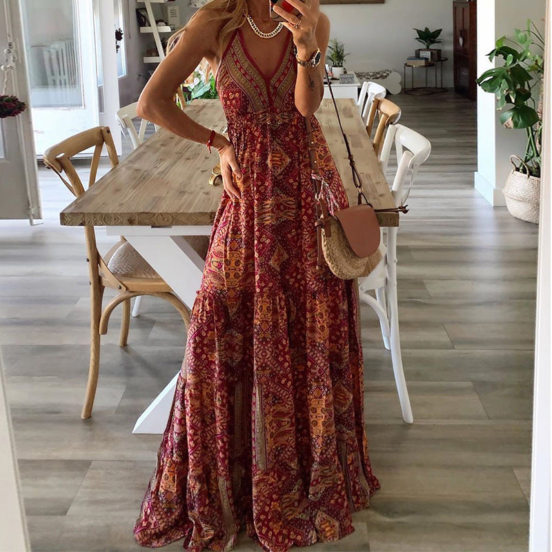 IDE | Bohemian Maxi Jurk – Zomerse Print & Comfort