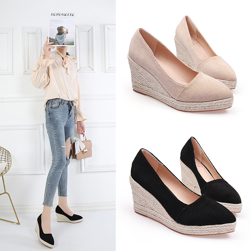 ELYSE | Wedge Espadrilles Dames – Sleehakken met Plateauzool voor Zomer en Avond