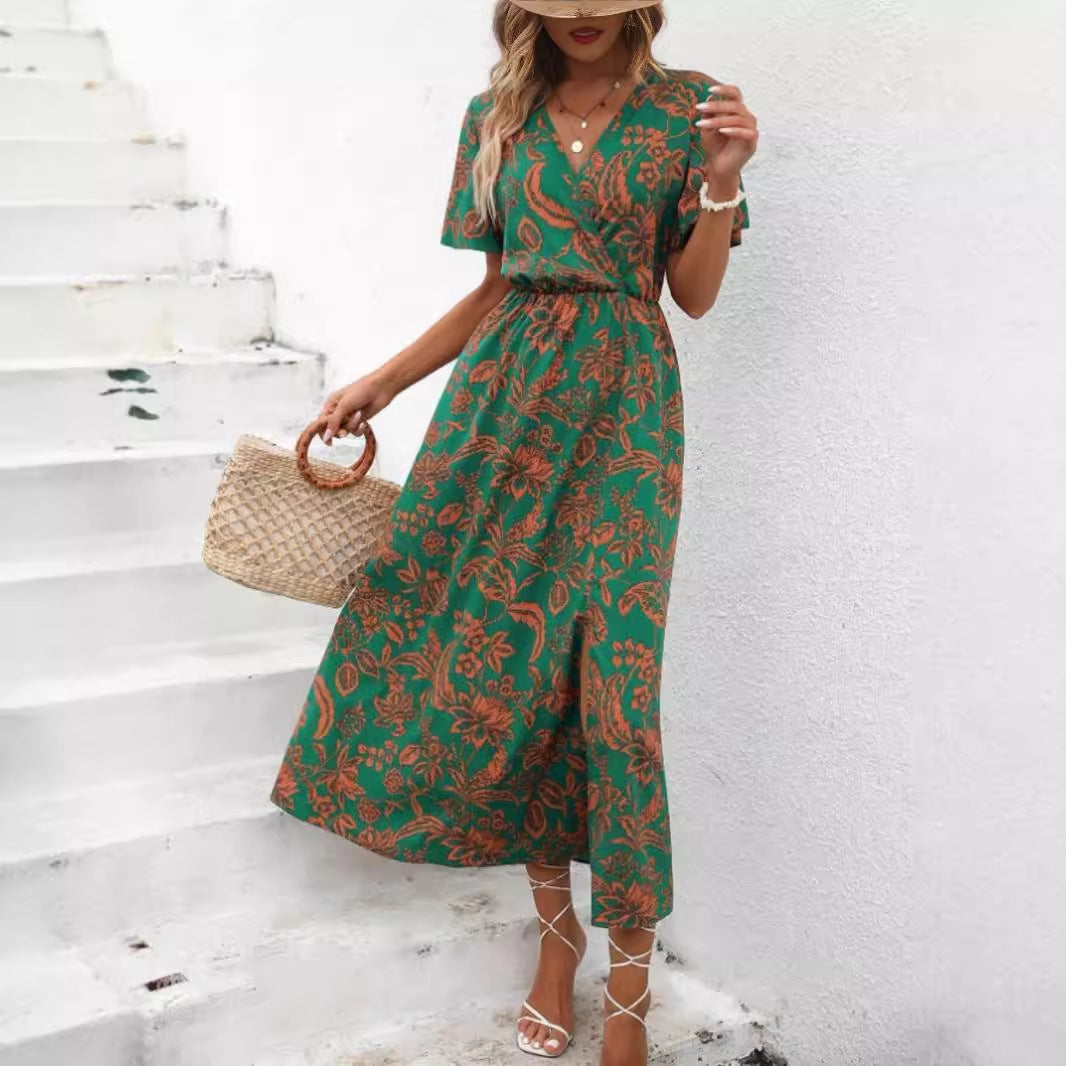 ROXANE | Maxi Jurk met Bloemenprint - Zomerse Lange Jurk Dames