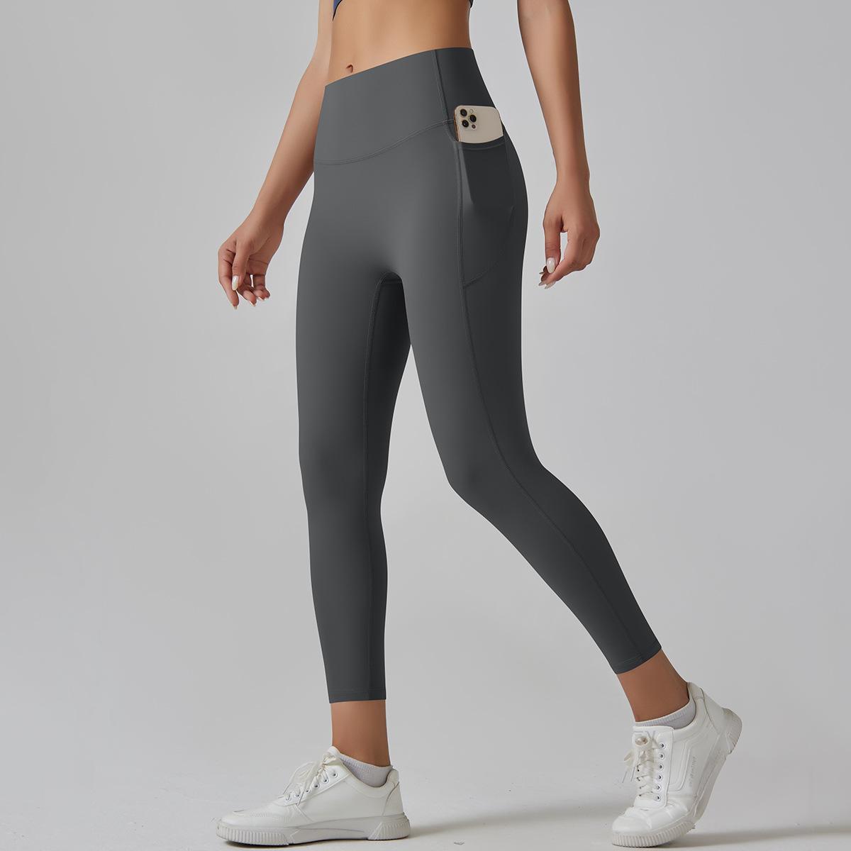 AIREN | High Waist Sportlegging met Zijvak – Naadloze Legging met Telefoonvak