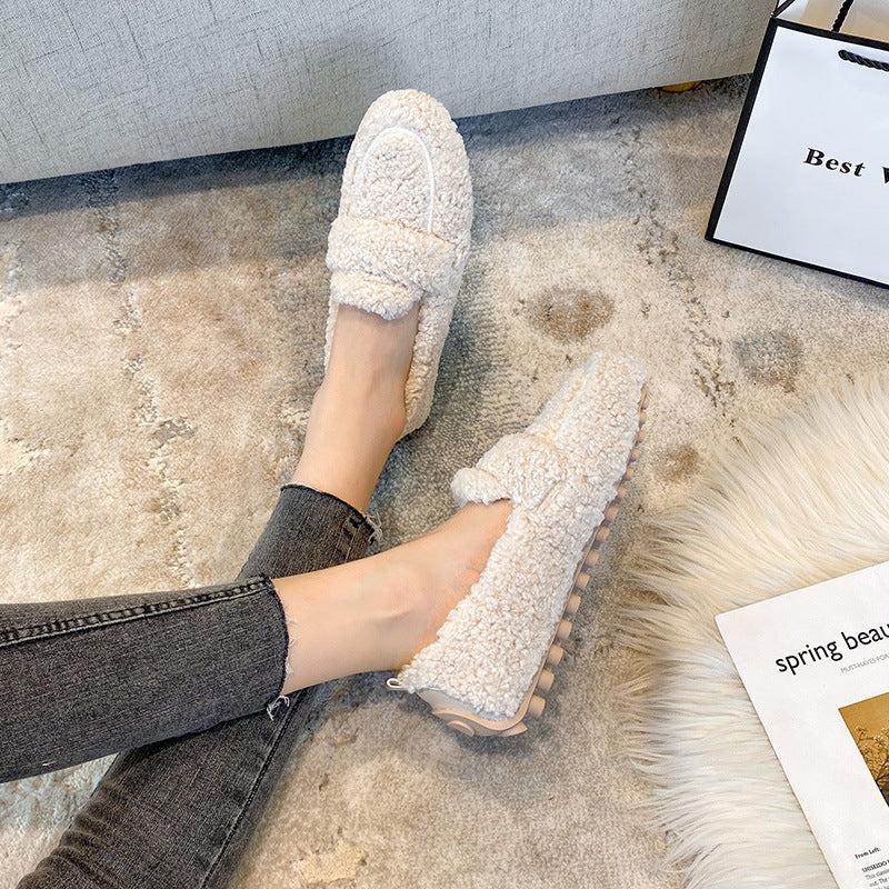 ELENA | Teddy Loafers Dames – Zachte Trendy Instappers