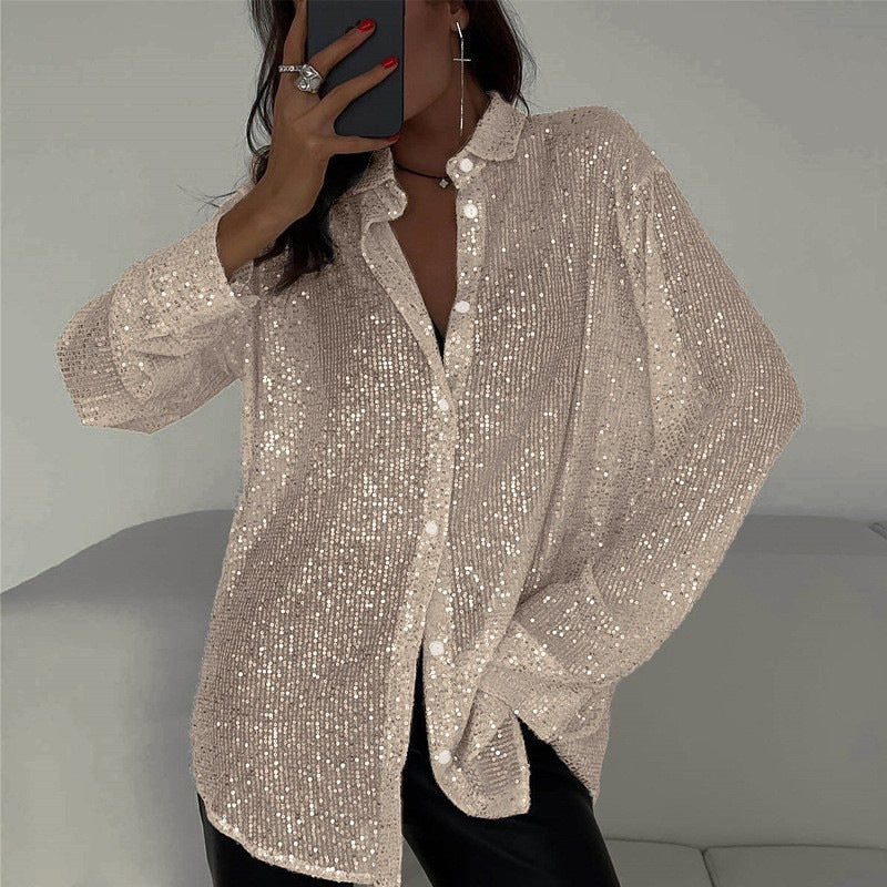 ZOYA | Glitter Blouse met Pailletten – Partyproof & Chic
