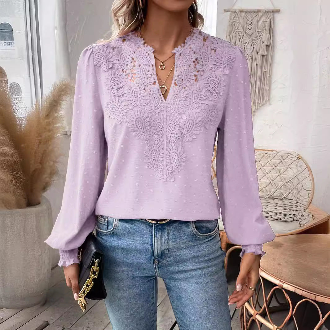 ESTHER | Blouse met Kant en Boho Touch – Tijdloos Elegant
