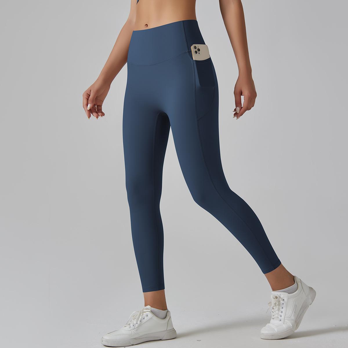 AIREN | High Waist Sportlegging met Zijvak – Naadloze Legging met Telefoonvak