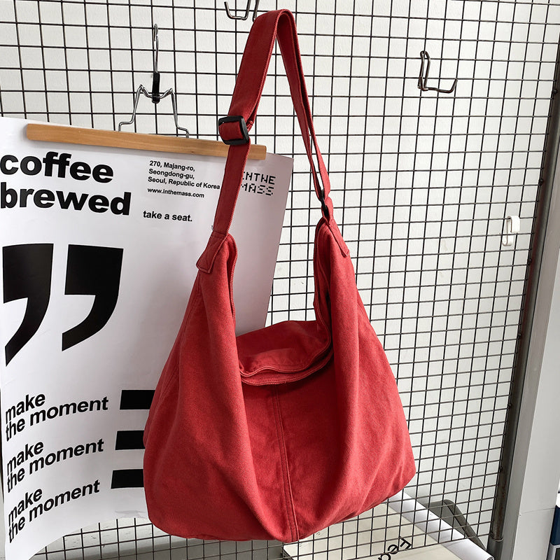 AURELIE | Minimalistische Canvas Schoudertas – Praktisch & Stijlvol