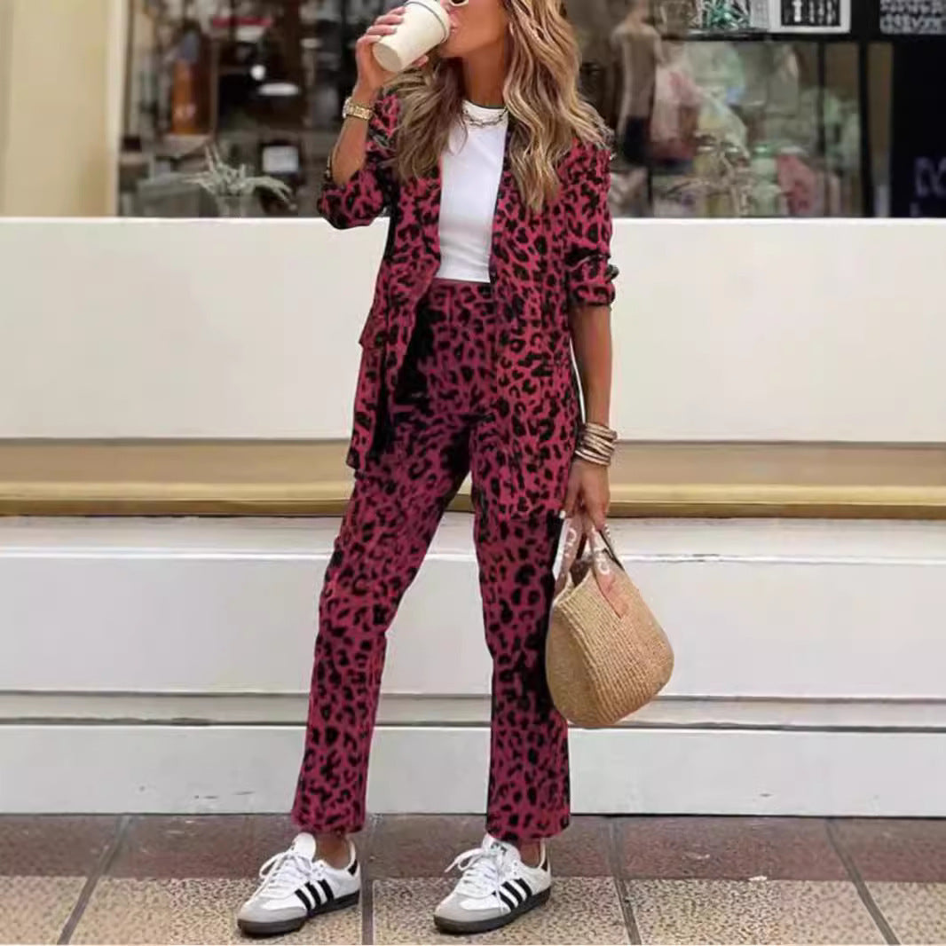 LILI | Trendy Leopard Print Set – Blazer en Broek voor Dames