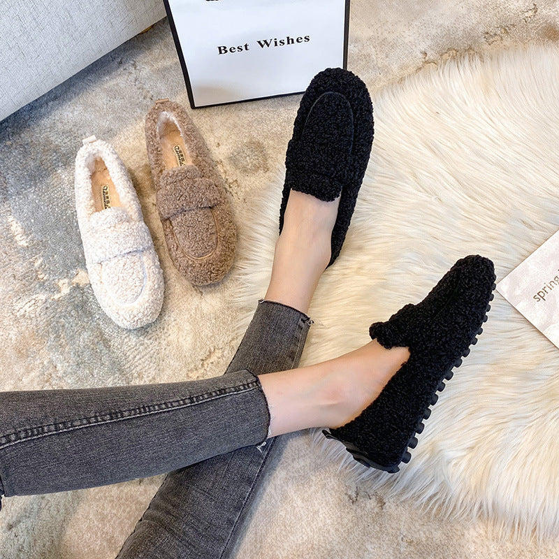 ELENA | Teddy Loafers Dames – Zachte Trendy Instappers