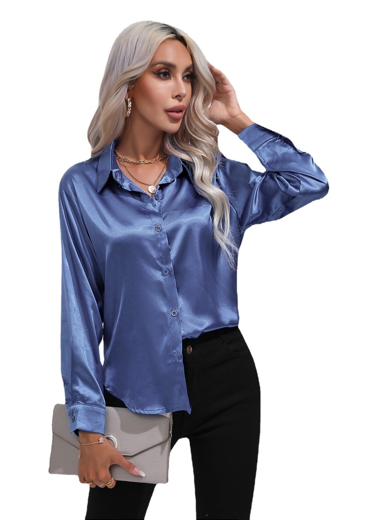 SYLVIA | Zijdezachte Satijnen Blouse – Tijdloos Chic met een Luxe Glans